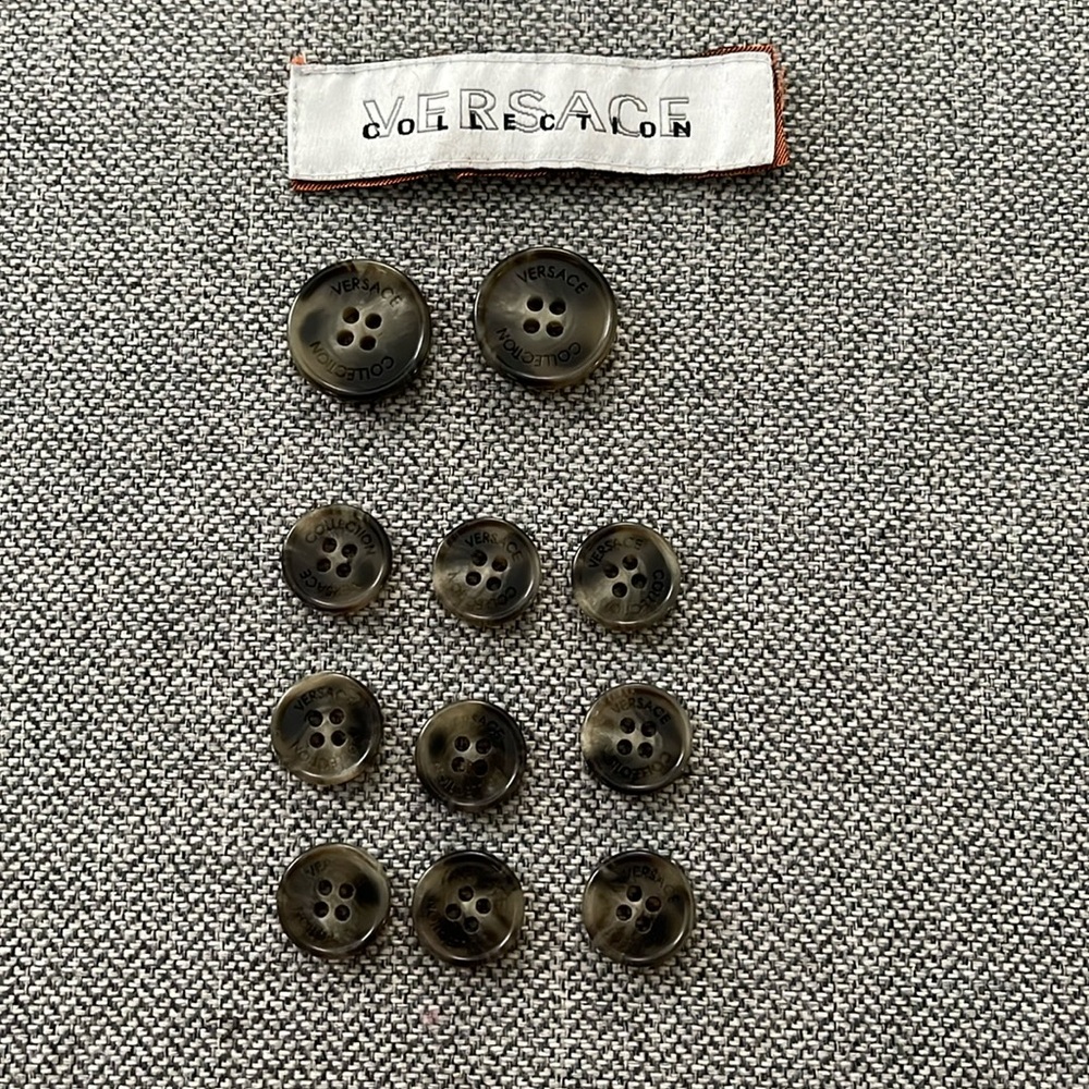 Versace Collection Tortoise Blazer Buttons